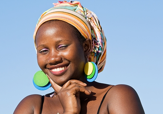 woman smiling