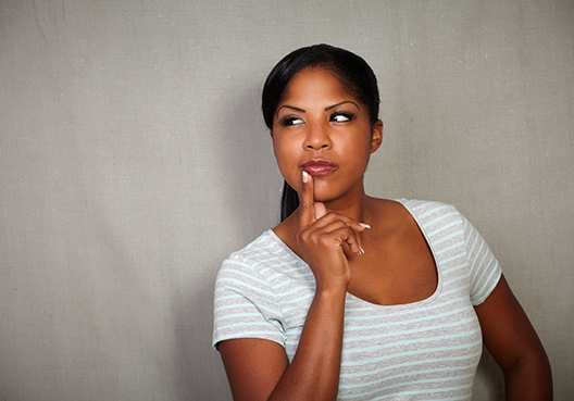 Whole Life woman sitting in thought