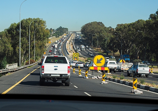 vehicle driving in traffic